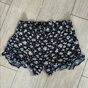Sweet Butterfly Floral Kids Girls Ruffle Shorts
